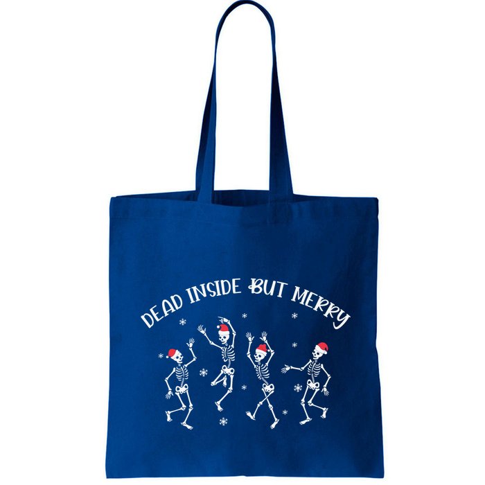 Dead Inside But Merry Dancing Skeleton Funny Dance Bag