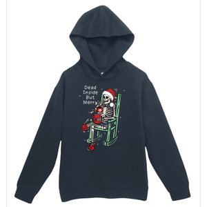 Dead Inside But Merry Funny Skeleton Coffee Christmas Gift Urban Pullover Hoodie