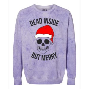 Dead Inside But Merry Gift Colorblast Crewneck Sweatshirt