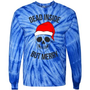 Dead Inside But Merry Gift Tie-Dye Long Sleeve Shirt