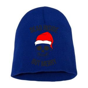 Dead Inside But Merry Gift Short Acrylic Beanie