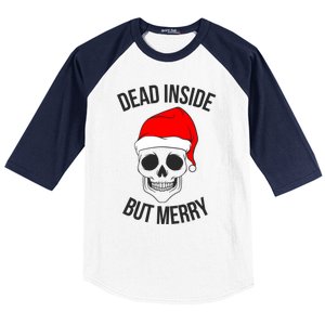 Dead Inside But Merry Gift Baseball Sleeve Shirt