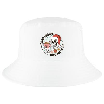 Dead Inside But Jolly Af Skeleton Xmas Santa Skull Cool Comfort Performance Bucket Hat
