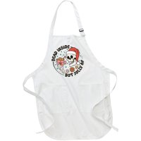 Dead Inside But Jolly Af Skeleton Xmas Santa Skull Full-Length Apron With Pockets