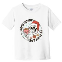 Dead Inside But Jolly Af Skeleton Xmas Santa Skull Toddler T-Shirt
