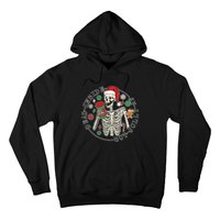 Dead Inside But Jolly Af Christmas Skeleton Hoodie