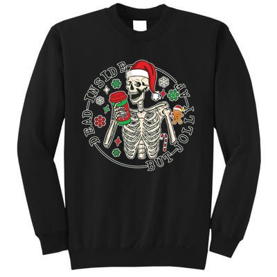 Dead Inside But Jolly Af Christmas Skeleton Sweatshirt