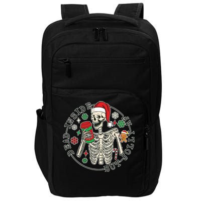 Dead Inside But Jolly Af Christmas Skeleton Impact Tech Backpack