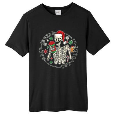 Dead Inside But Jolly Af Christmas Skeleton Tall Fusion ChromaSoft Performance T-Shirt