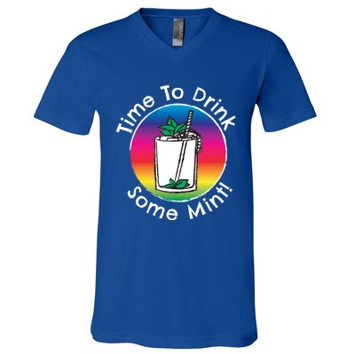 Day Ing Bourbon Whiskey Mint Julep Mojito Rum Vacation Gift V-Neck T-Shirt