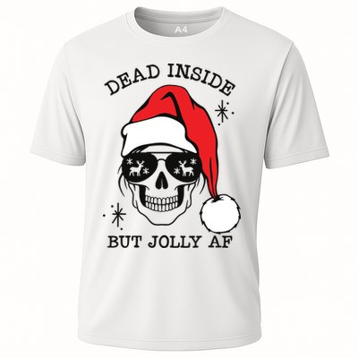 Dead Inside But Jolly Af Funny Christmas Cooling Performance Crew T-Shirt