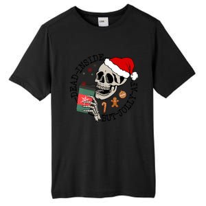 Dead Inside But Jolly Af Funny Skeleton Ing Coffee Xmas Cool Gift Tall Fusion ChromaSoft Performance T-Shirt