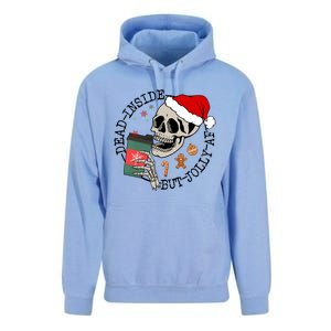 Dead Inside But Jolly Af Funny Skeleton Ing Coffee Xmas Cool Gift Unisex Surf Hoodie