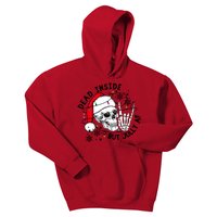 Dead Inside But Jolly Af Christmas Skeleton Kids Hoodie