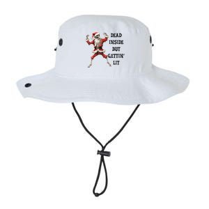 Dead Inside But Gettin Lit Funny Santa Skeleton Gift Legacy Cool Fit Booney Bucket Hat