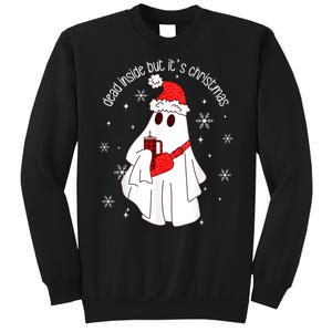 Dead Inside But Its Christmas Funny Ghost Retro Boo Jee Sweatshirt