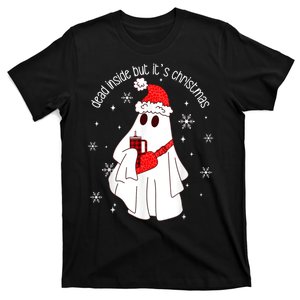 Dead Inside But Its Christmas Funny Ghost Retro Boo Jee T-Shirt