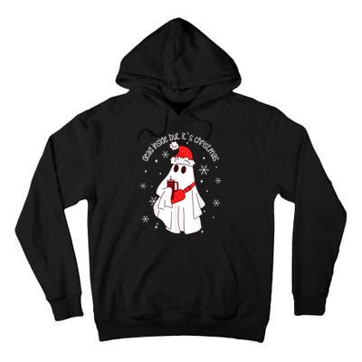 Dead Inside But Its Christmas Funny Ghost Retro Boo Jee Tall Hoodie