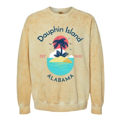 Dauphin Island Beach Alabama Colorblast Crewneck Sweatshirt