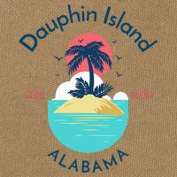 Dauphin Island Beach Alabama Cotton Canvas Backpack