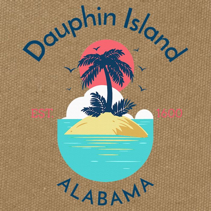 Dauphin Island Beach Alabama Cotton Canvas Backpack