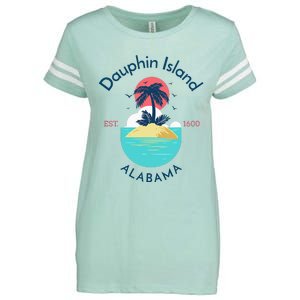 Dauphin Island Beach Alabama Enza Ladies Jersey Football T-Shirt