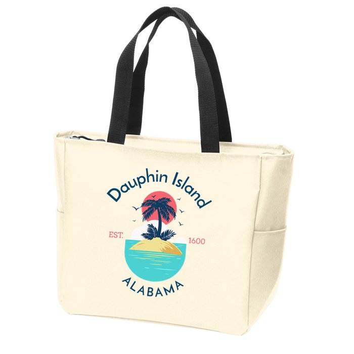 Dauphin Island Beach Alabama Zip Tote Bag