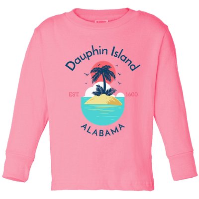 Dauphin Island Beach Alabama Toddler Long Sleeve Shirt