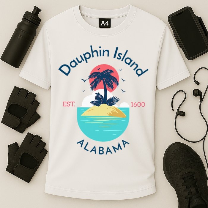 Dauphin Island Beach Alabama Cooling Performance Crew T-Shirt