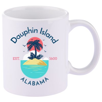 Dauphin Island Beach Alabama 11oz C Handle Ceramic Mug
