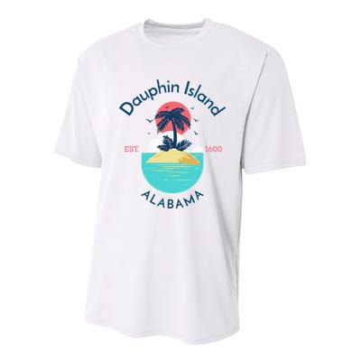Dauphin Island Beach Alabama Youth Performance Sprint T-Shirt