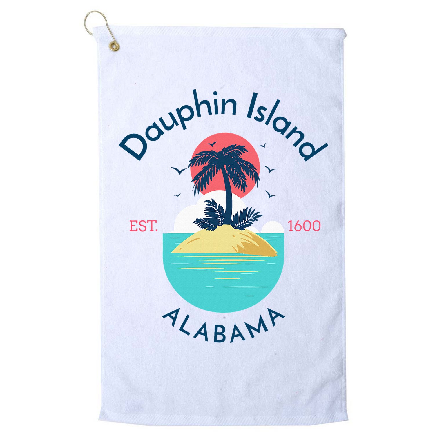 Dauphin Island Beach Alabama Golf Towel
