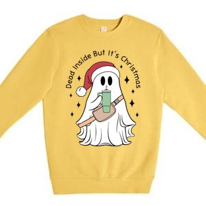 Dead Inside But Its Christmas Boujee Ghost Stanley Tumbler Cute Gift Premium Crewneck Sweatshirt