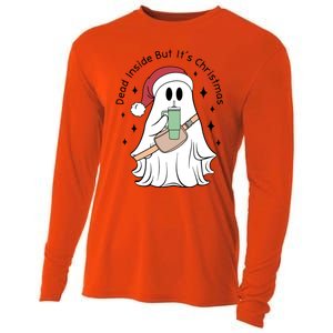 Dead Inside But Its Christmas Boujee Ghost Stanley Tumbler Cute Gift Cooling Performance Long Sleeve Crew