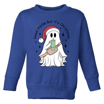 Dead Inside But Its Christmas Boujee Ghost Stanley Tumbler Cute Gift Toddler Sweatshirt