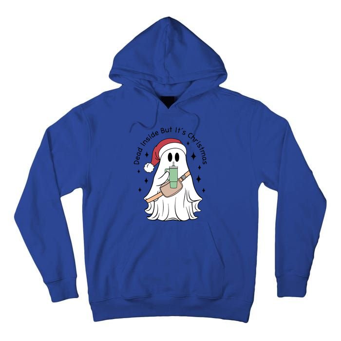 Dead Inside But Its Christmas Boujee Ghost Stanley Tumbler Cute Gift Tall Hoodie