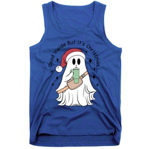 Dead Inside But Its Christmas Boujee Ghost Stanley Tumbler Cute Gift Tank Top