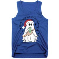 Dead Inside But Its Christmas Boujee Ghost Stanley Tumbler Cute Gift Tank Top