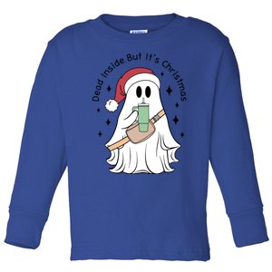 Dead Inside But Its Christmas Boujee Ghost Stanley Tumbler Cute Gift Toddler Long Sleeve Shirt