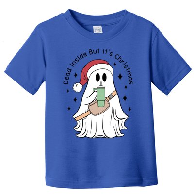 Dead Inside But Its Christmas Boujee Ghost Stanley Tumbler Cute Gift Toddler T-Shirt