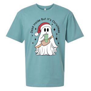 Dead Inside But Its Christmas Boujee Ghost Stanley Tumbler Cute Gift Sueded Cloud Jersey T-Shirt