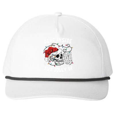 Dead Inside But Jolly Af Funny Christmas Snapback Five-Panel Rope Hat