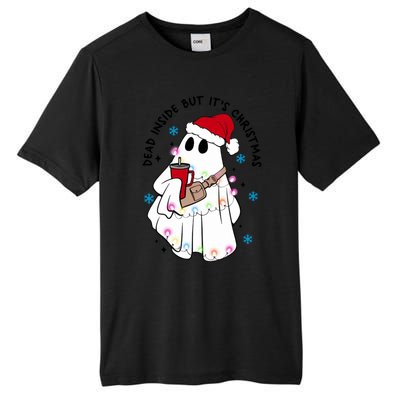 Dead Inside But ItS Christmas Cute Boo Jee Ghost Santa Xmas Gift Tall Fusion ChromaSoft Performance T-Shirt