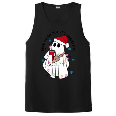 Dead Inside But ItS Christmas Cute Boo Jee Ghost Santa Xmas Gift PosiCharge Competitor Tank