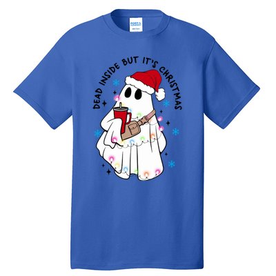 Dead Inside But ItS Christmas Cute Boo Jee Ghost Santa Xmas Gift Tall T-Shirt