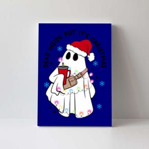 Dead Inside But ItS Christmas Cute Boo Jee Ghost Santa Xmas Gift Canvas