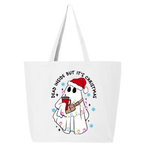 Dead Inside But ItS Christmas Cute Boo Jee Ghost Santa Xmas Gift 25L Jumbo Tote