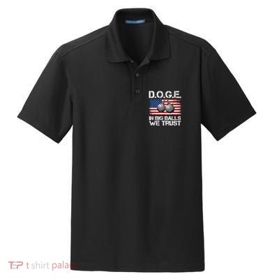 D.O.G.E. In Big Balls We Trust 2025 Dry Zone Grid Polo