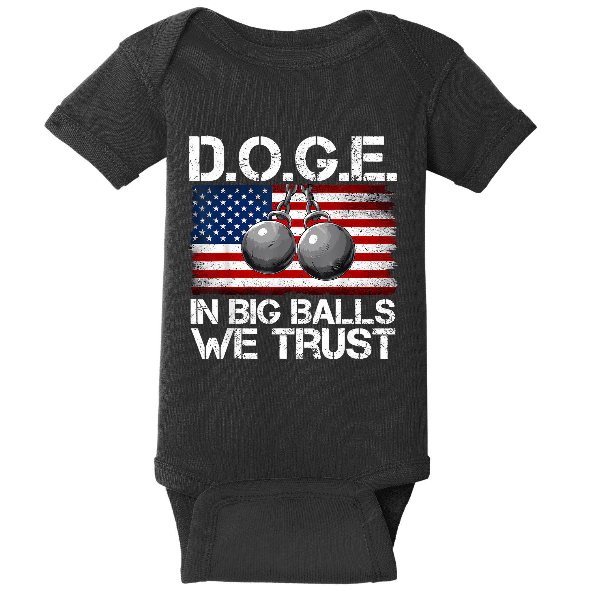 D.O.G.E. In Big Balls We Trust 2025 Baby Bodysuit