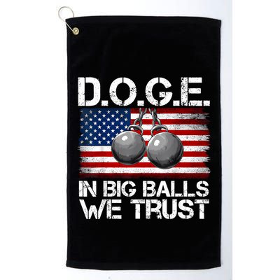 D.O.G.E. In Big Balls We Trust 2025 Golf Towel